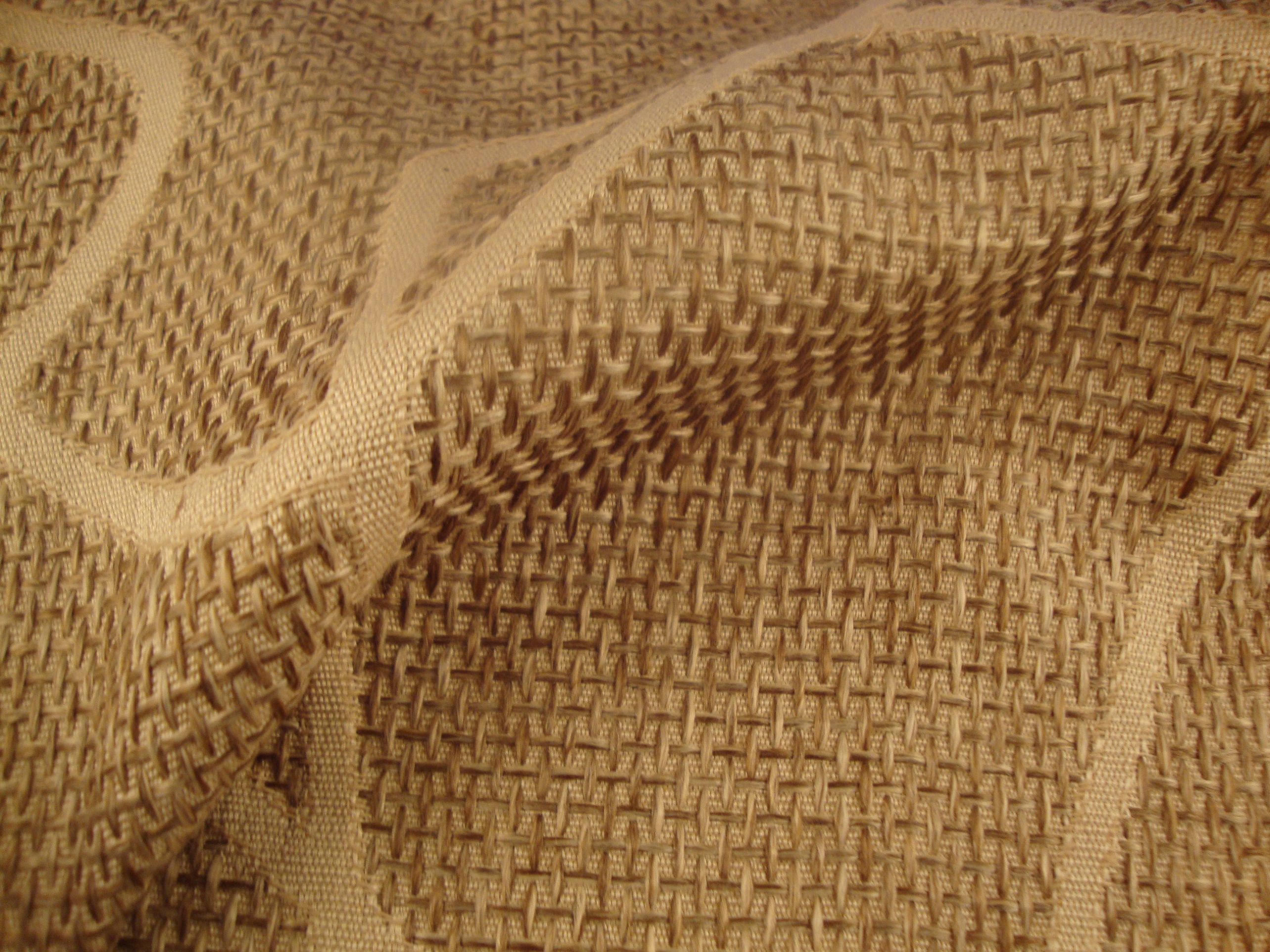 Basket weave upholstery. 