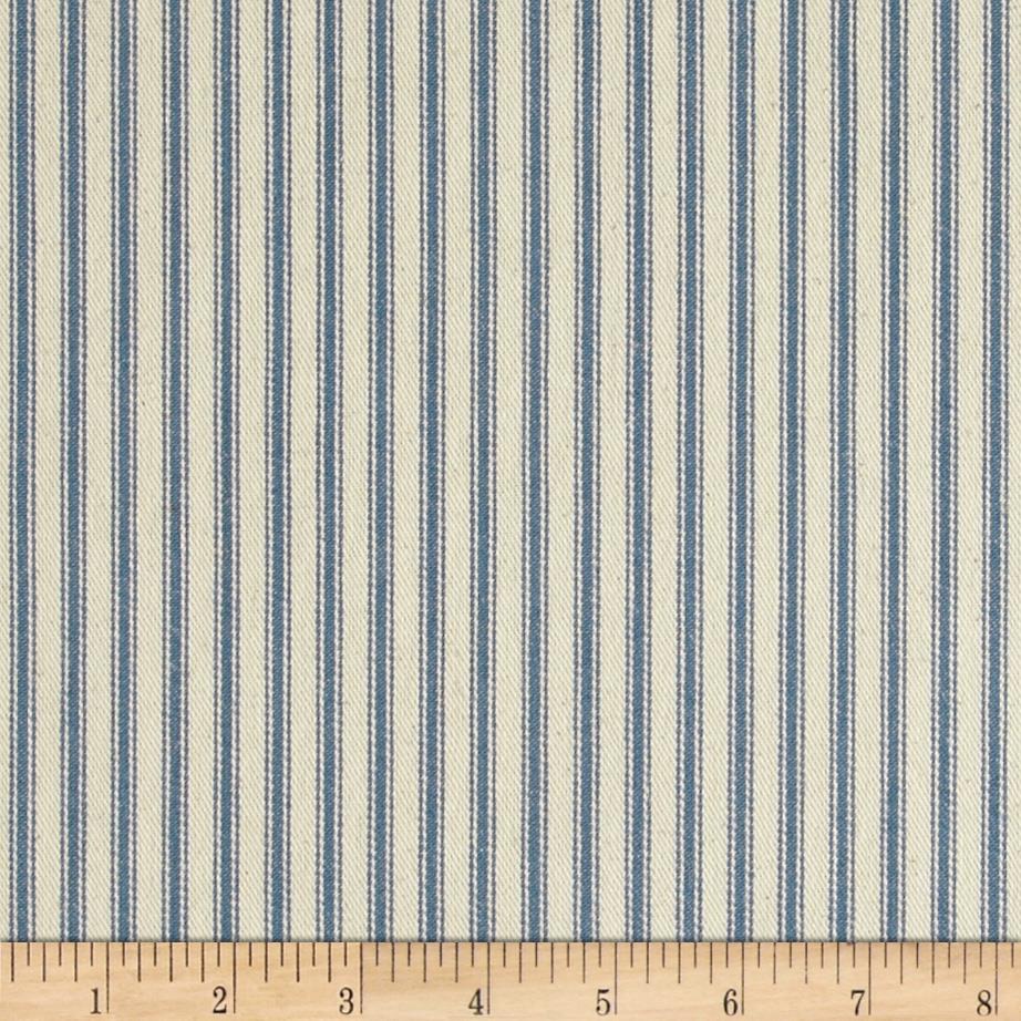 JCPenney Home Shiloh Blue Denim Stripe Fabric Tablecloth