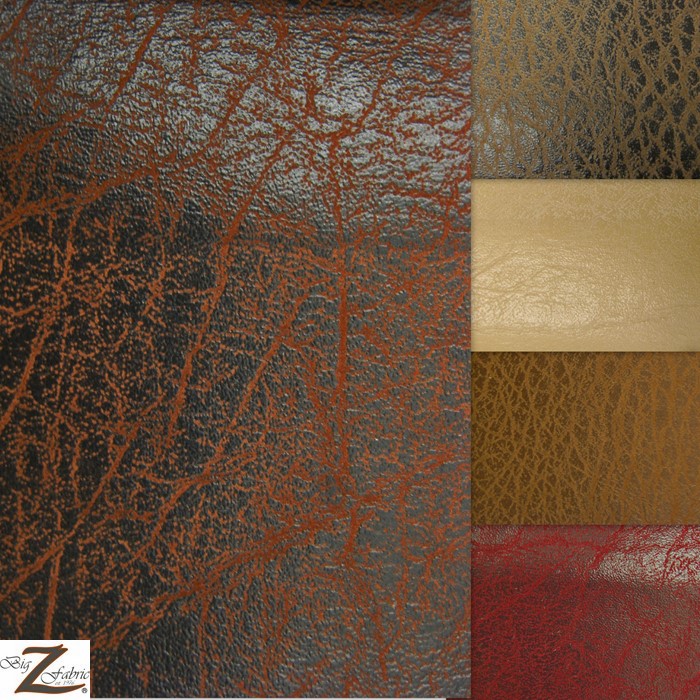 Fake Leather Upholstery Fabric, Distressed Faux Leather Fabric By The Yard
