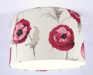 Candle Lampshades Handmade in UK Laura Ashley Freshford Poppy Fabric 