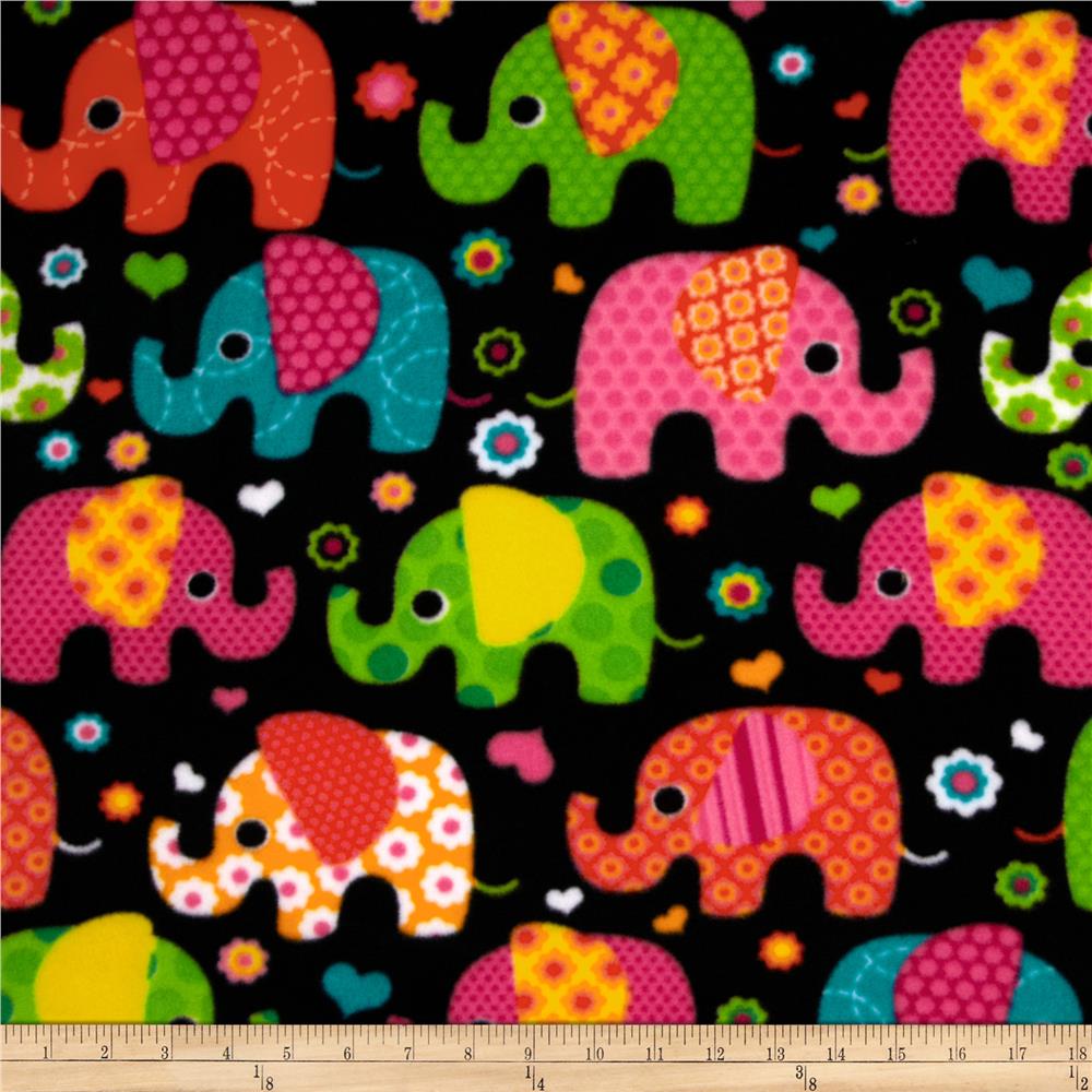 Elephant Jacquard Plush Cuddle Supersoft Fleece Fabric EM-082-ElephantJacq-M
