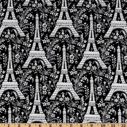 Bon Amie Paris Eiffel Towel Building Cotton fabric Robert Kaufman ABJ-13778-205 