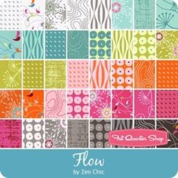Flow Drops fabric in Raspberry for Moda Fabric by Zen Chic and Brigitte Heitland